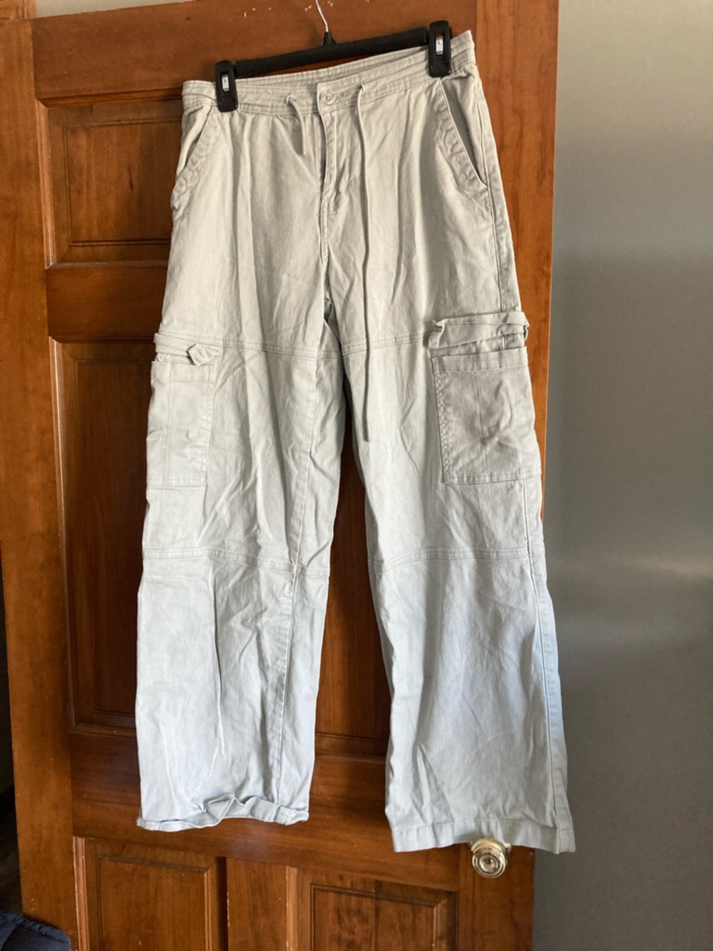 Celebrity Pink Light Gray Cargo Pants with Utility Pockets